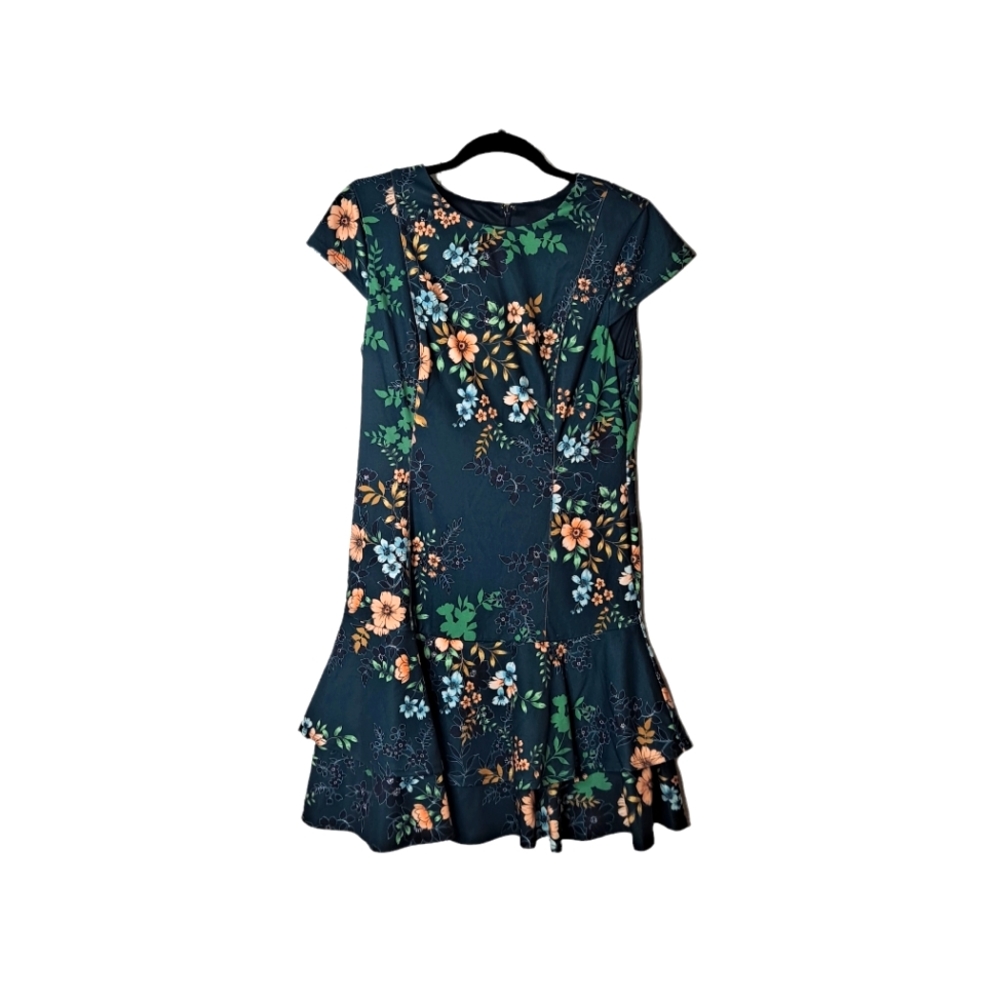 Eliza J Green Floral Dress Size 10